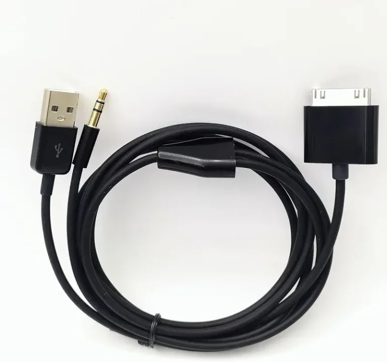 30 Pin to AUX USB, 30 Pin Charger Dock to 3.5mm Car AUX Audio Photo 1