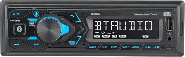JENSEN MPR210 7 Character LCD Single DIN Car Stereo Radio Photo 1